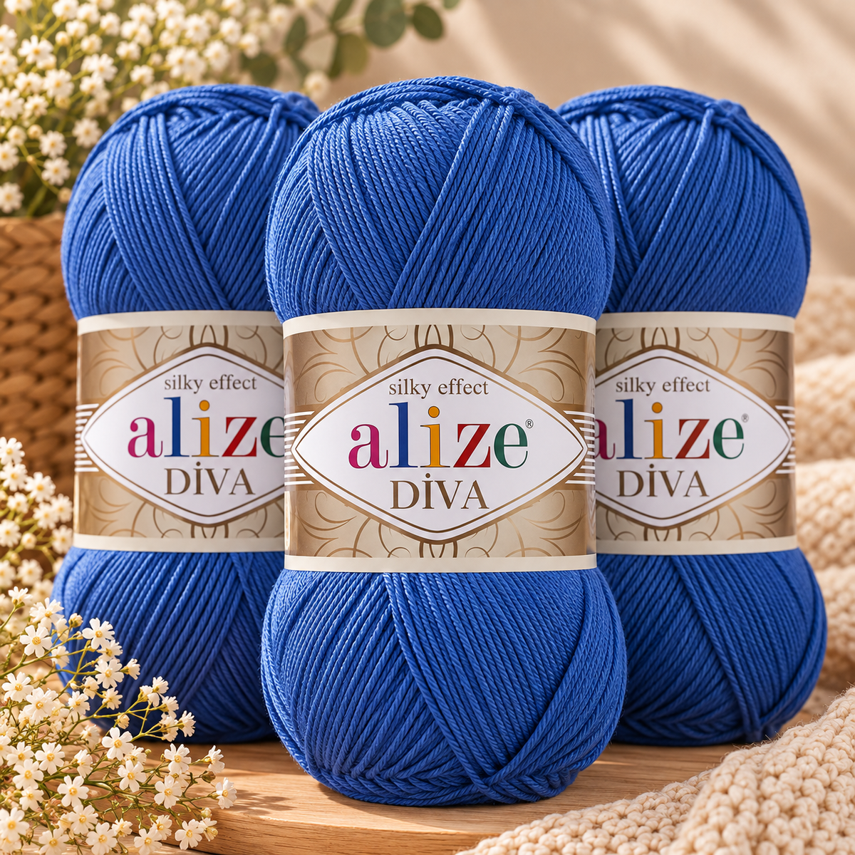Set de 3 Estambres Alize Premium | Hilaza Turca Suave para Tejer Crochet y Dos Agujas