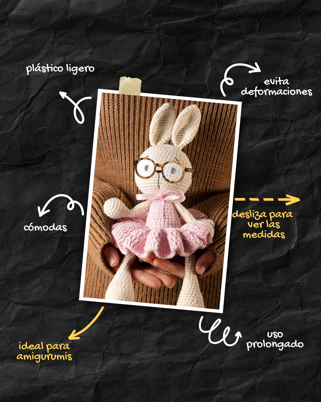 Lentes para amigurumi