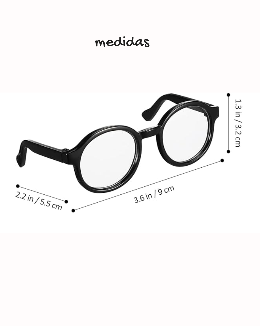 Lentes para amigurumi