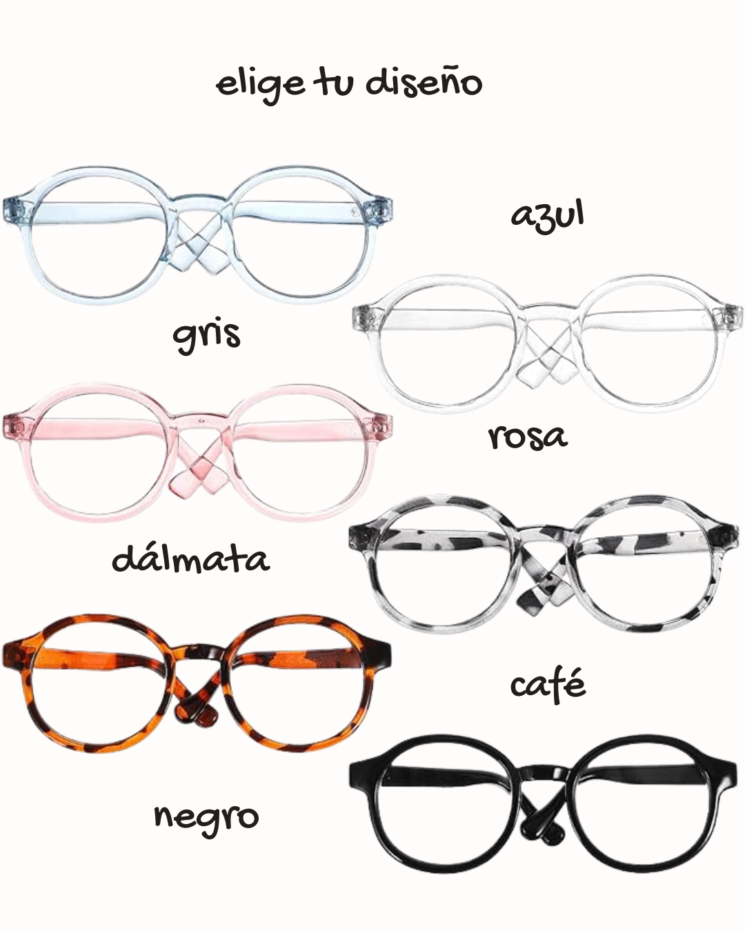 Lentes para amigurumi