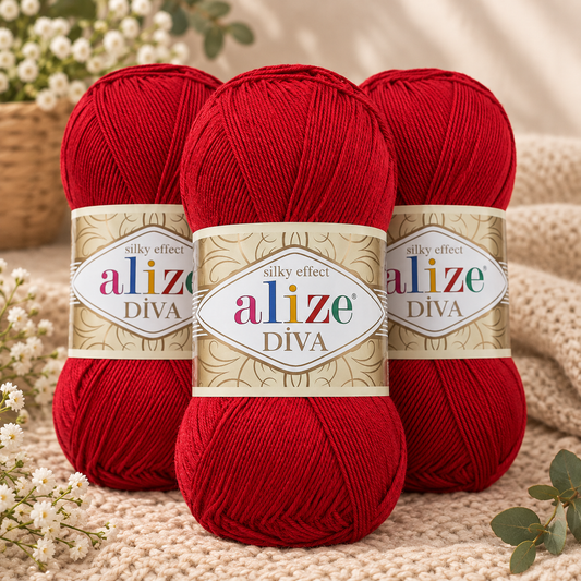 Set de 3 Estambres Alize Premium | Hilaza Turca Suave para Tejer Crochet y Dos Agujas